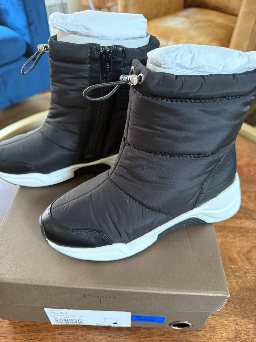 Linea Paolo Gillie Black Platform Ankle Boots – Size 5.5 M 🖤